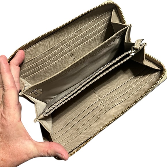 Coach Gold Textured Wallet - Picture 3 of 15